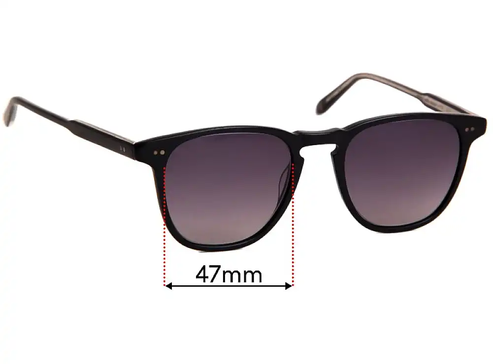 Sunglass Fix Lentes de Repuesto para Garrett Leight Brooks - 47mm Wide Sunglass Fix Lentes de Repuesto para Garrett Leight Brooks - 47mm Wide