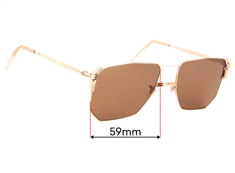 Sunglass Fix Lentes de Repuesto para Gaspari 1/1012KGF - 59mm Wide Sunglass Fix Lentes de Repuesto para Gaspari 1/1012KGF - 59mm Wide