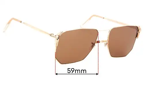 Sunglass Fix Lentes de Repuesto para Gaspari 1/1012KGF - 59mm Wide Gaspari 1/1012KGF Lentes de Repuesto 59mm wide