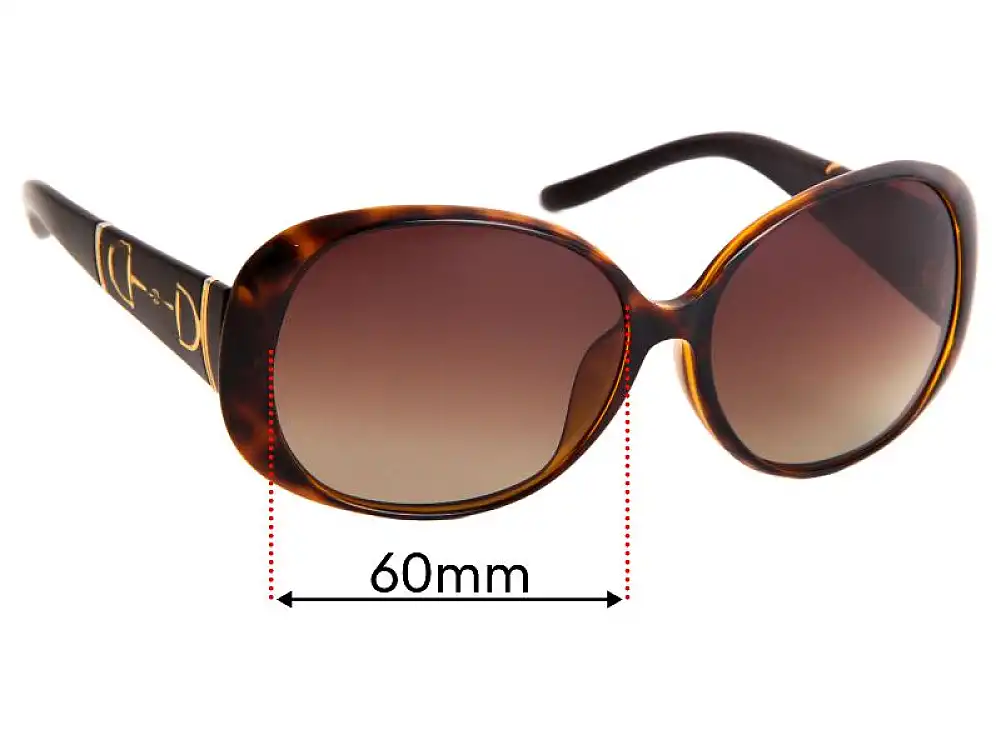Sunglass Fix Lentes de Repuesto para Gucci GG3550/K/S - 60mm Wide Sunglass Fix Lentes de Repuesto para Gucci GG3550/K/S - 60mm Wide