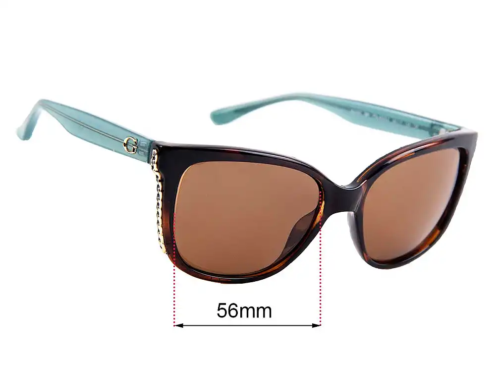 Sunglass Fix Lentes de Repuesto para Guess GU7507 - 56mm Wide Sunglass Fix Lentes de Repuesto para Guess GU7507 - 56mm Wide
