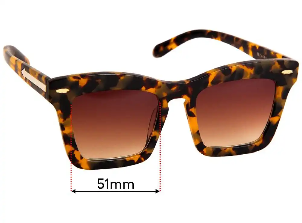 Sunglass Fix Lentes de Repuesto para Karen Walker Banks - 51mm Wide Sunglass Fix Lentes de Repuesto para Karen Walker Banks - 51mm Wide