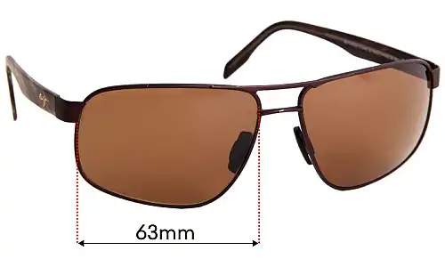Sunglass Fix Lentes de Repuesto para Maui Jim MJ776 Whitehaven - 63mm Wide Sunglass Fix Lentes de Repuesto para Maui Jim MJ776 Whitehaven - 63mm Wide