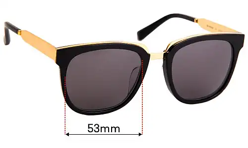 Sunglass Fix Lentes de Repuesto para Mujosh SM1600038 - 53mm Wide Sunglass Fix Lentes de Repuesto para Mujosh SM1600038 - 53mm Wide