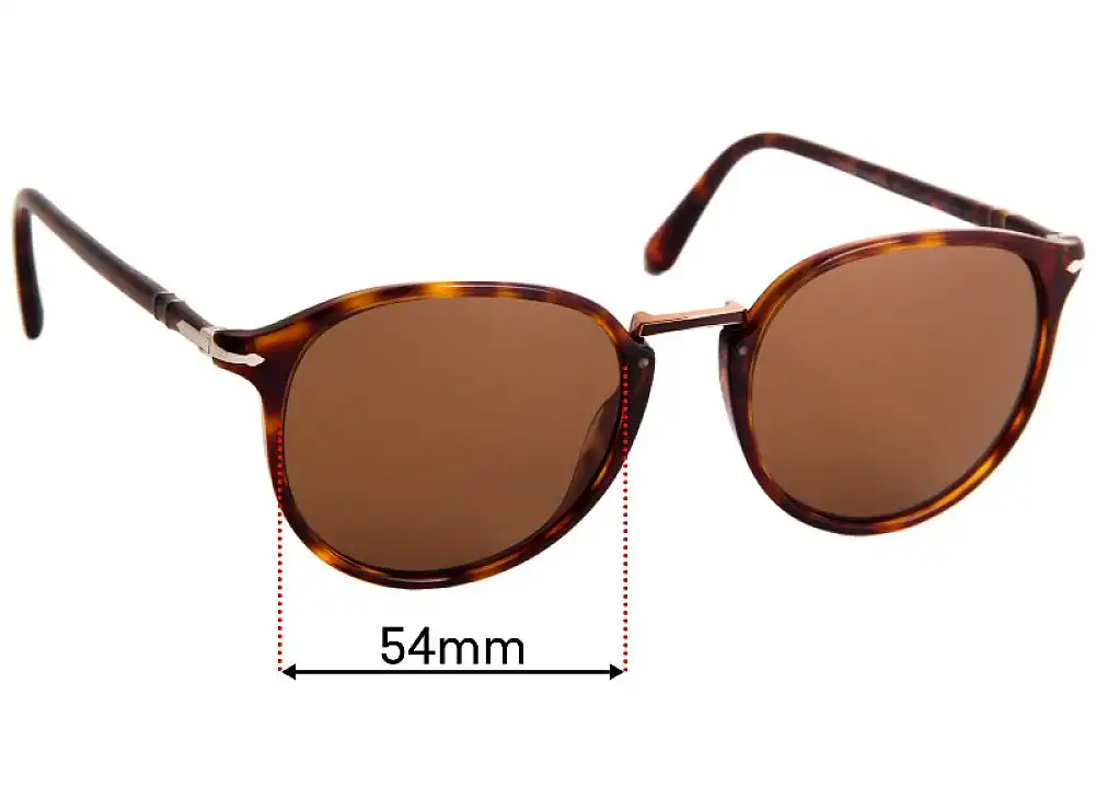 Sunglass Fix Lentes de Repuesto para Persol 3210-S Typewriter Edition - 54mm Wide Sunglass Fix Lentes de Repuesto para Persol 3210-S Typewriter Edition - 54mm Wide