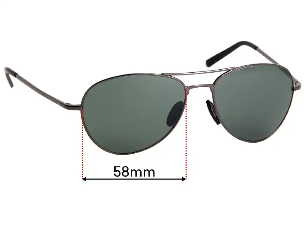 Sunglass Fix Lentes de Repuesto para Porsche P 8508 - 58mm Wide Sunglass Fix Lentes de Repuesto para Porsche P 8508 - 58mm Wide