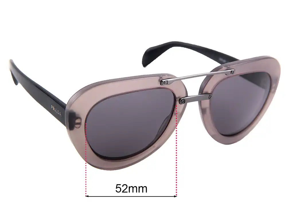 Sunglass Fix Lentes de Repuesto para Prada SPR28R - 52mm Wide Sunglass Fix Lentes de Repuesto para Prada SPR28R - 52mm Wide