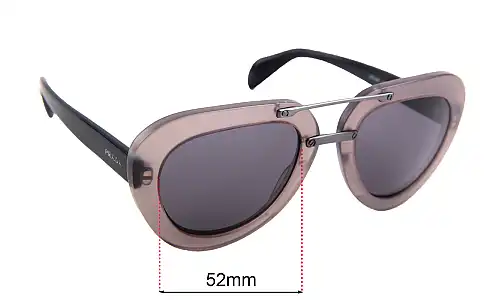 Sunglass Fix Lentes de Repuesto para Prada SPR28R - 52mm Wide Sunglass Fix Lentes de Repuesto para Prada SPR28R - 52mm Wide