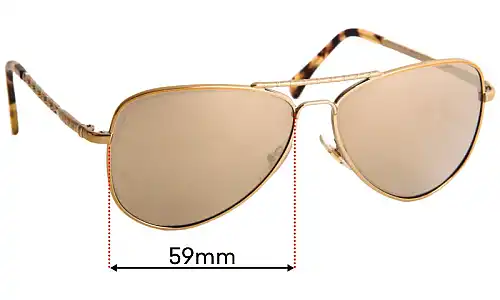 Sunglass Fix Lentes de Repuesto para Polo RA 4107 - 59mm Wide Polo RA 4107 Lentes de Repuesto 59mm wide