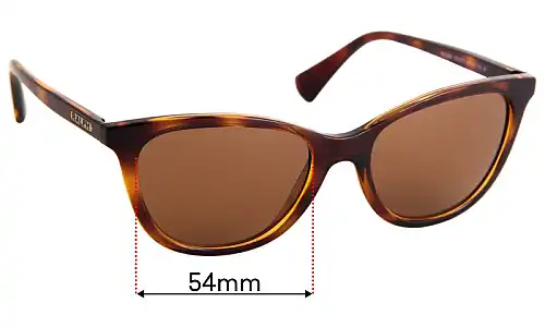 Sunglass Fix Lentes de Repuesto para Polo RA 5259 - 54mm Wide Polo RA 5259 Lentes de Repuesto 54mm wide