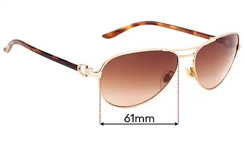 Sunglass Fix Lentes de Repuesto para Polo RL 7034 - 61mm Wide Polo RL 7034 Lentes de Repuesto 61mm wide