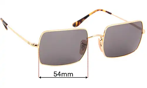 Sunglass Fix Lentes de Repuesto para Ray-Ban RB1969 Rectangle - 54mm Wide Ray-Ban RB1969 Rectangle Lentes de Repuesto 54mm wide