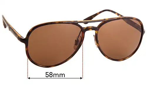 Sunglass Fix Lentes de Repuesto para Ray Ban RB4320-CH - 58mm Wide Ray Ban RB4320-CH Lentes de Repuesto 58mm wide