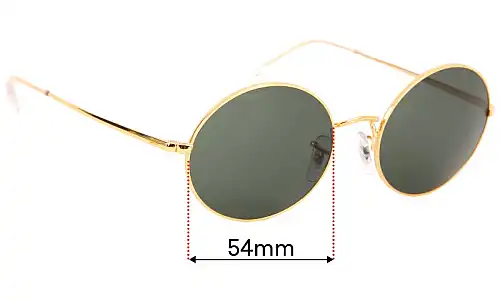 Sunglass Fix Lentes de Repuesto para Ray-Ban RB1970 Oval - 54mm Wide Ray-Ban RB1970 Oval Lentes de Repuesto 54mm wide
