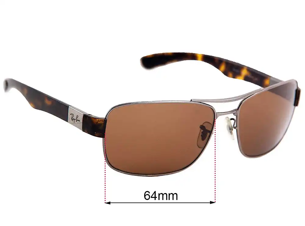 Sunglass Fix Lentes de Repuesto para Ray-Ban RB3522 - 64mm Wide Sunglass Fix Lentes de Repuesto para Ray-Ban RB3522 - 64mm Wide