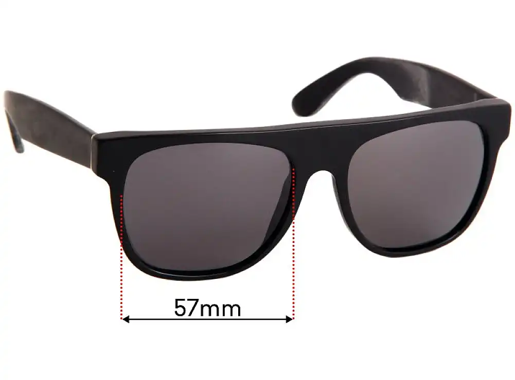 Sunglass Fix Lentes de Repuesto para Retro Super Future Flat Top Wayfarer - 57mm Wide Sunglass Fix Lentes de Repuesto para Retro Super Future Flat Top Wayfarer - 57mm Wide