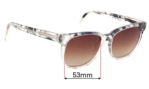Sunglass Fix Lentes de Repuesto para Retro Super Future F5V/3T - 53mm Wide Retro Super Future F5V/3T Lentes de Repuesto 53mm wide
