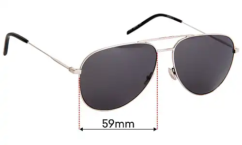 Yves Saint Laurent Classic II Lentes de Repuesto 59mm Sunglass Fix Lentes de Repuesto for Yves Saint Laurent Classic II - 59mm wide