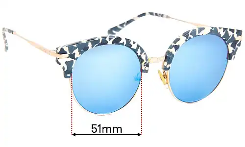 Sunglass Fix Lentes de Repuesto para Seafolly San Diego - 51mm Wide Sunglass Fix Lentes de Repuesto para Seafolly San Diego - 51mm Wide
