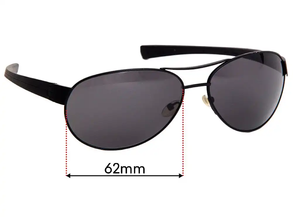 Sunglass Fix Lentes de Repuesto para Tag Heuer TH 0253 - 62mm Wide Sunglass Fix Lentes de Repuesto para Tag Heuer TH 0253 - 62mm Wide