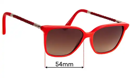 Sunglass Fix Lentes de Repuesto para Tod's TO 5082 - 54mm Wide Tod's TO 5082 Lentes de Repuesto 54mm wide