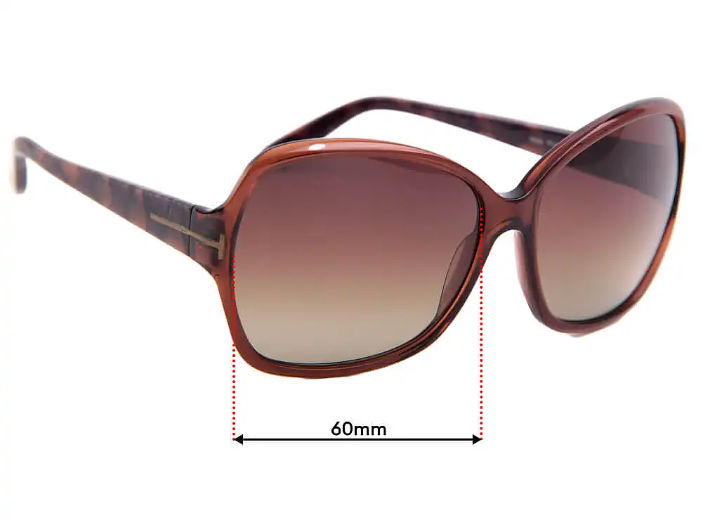 Sunglass Fix Lentes de Repuesto para Tom Ford Nicola TF229 - 60mm Wide Sunglass Fix Lentes de Repuesto para Tom Ford Nicola TF229 - 60mm Wide