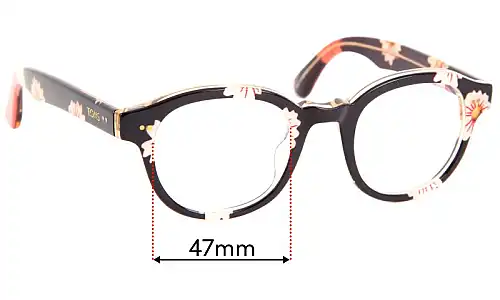 Sunglass Fix Lentes de Repuesto para Toms Benford - 47mm Wide Toms Benford Lentes de Repuesto 47mm wide