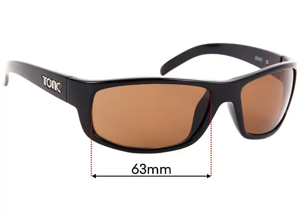 Sunglass Fix Lentes de Repuesto para Tonic Bono - 63mm Wide Sunglass Fix Lentes de Repuesto para Tonic Bono - 63mm Wide