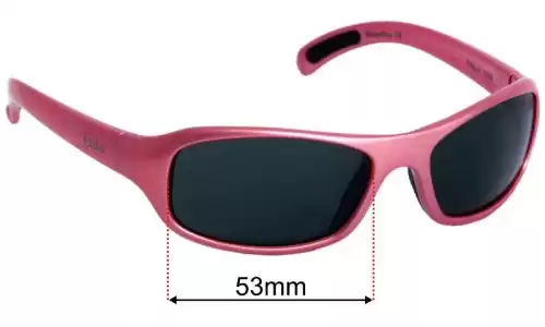 Sunglass Fix Lentes de Repuesto para Bolle Fang Jr - 53mm Wide - Side View Bolle Fang Jr Lentes de Repuesto 53mm wide - Side View