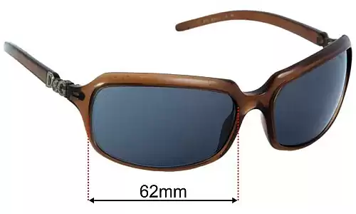 Sunglass Fix Lentes de Repuesto para Dolce & Gabbana DG2192 - 62mm Wide Dolce & Gabbana DG2192 Lentes de Repuesto 62mm wide