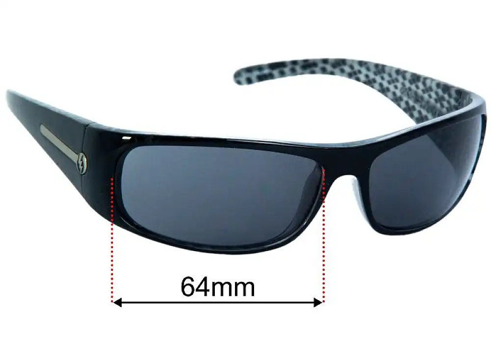 Sunglass Fix Lentes de Repuesto para Electric G-Seven - 64mm Wide - Side View Sunglass Fix Lentes de Repuesto para Electric G-Seven - 64mm Wide - Side View
