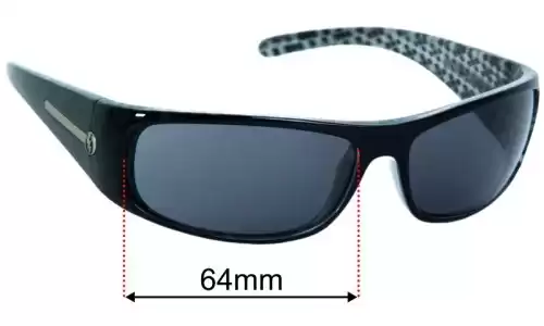 Sunglass Fix Lentes de Repuesto para Electric G-Seven - 64mm Wide - Side View Electric G-Seven Lentes de Repuesto 64mm wide - Side View