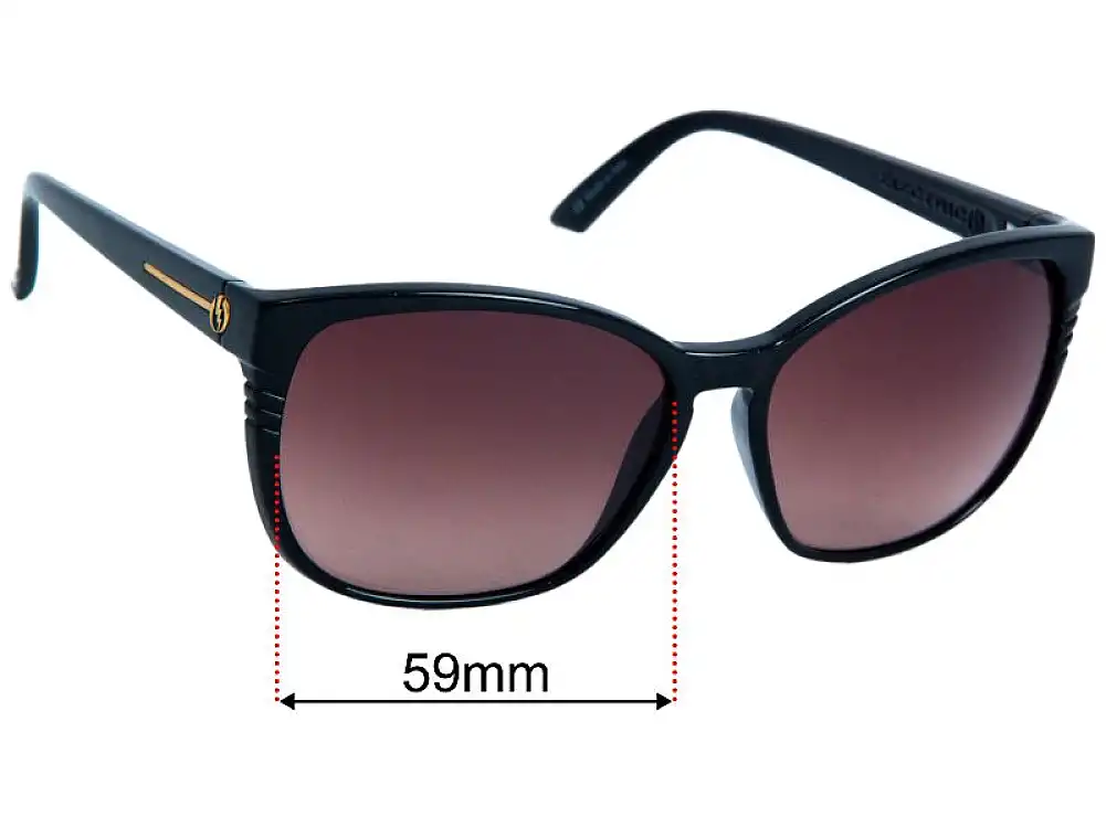 Sunglass Fix Lentes de Repuesto para Electric Rosette - 59mm Wide - Side View Sunglass Fix Lentes de Repuesto para Electric Rosette - 59mm Wide - Side View