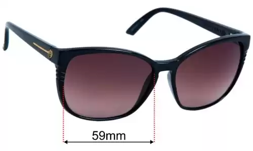 Sunglass Fix Lentes de Repuesto para Electric Rosette - 59mm Wide - Side View Electric Rosette Lentes de Repuesto 59mm wide - Side View