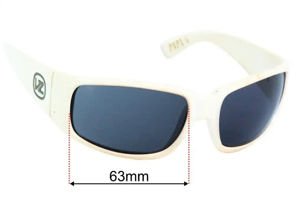 Sunglass Fix Lentes de Repuesto para Von Zipper Papa G - 63mm Wide - Side View Sunglass Fix Lentes de Repuesto para Von Zipper Papa G - 63mm Wide - Side View