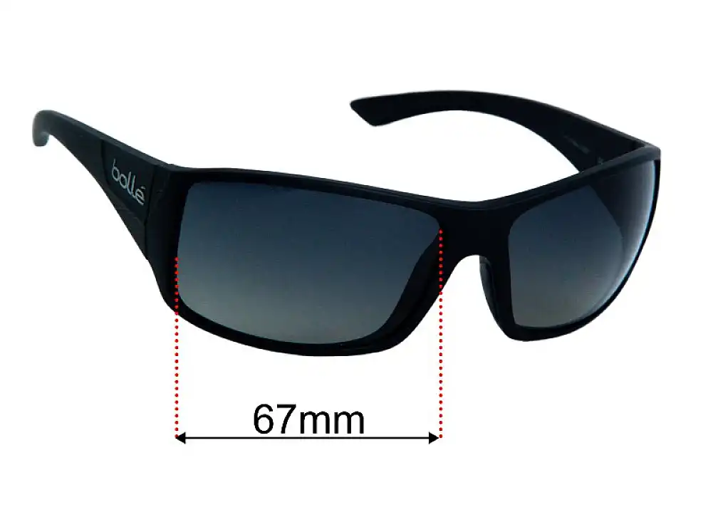 Sunglass Fix Lentes de Repuesto para Bolle Tiger Snake - 67mm Wide Sunglass Fix Lentes de Repuesto para Bolle Tiger Snake - 67mm Wide