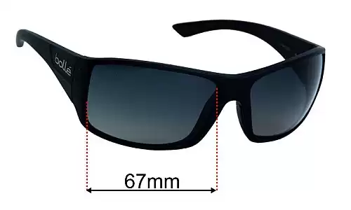 Sunglass Fix Lentes de Repuesto para Bolle Tiger Snake - 67mm Wide Bolle Tiger Snake Lentes de Repuesto 67mm wide