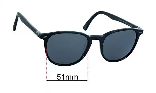 Replacement Lenses for Jaguar Mod. 37271 51mm Replacement Sunglasses Lenses for Jaguar Mod. 37271 51mm Wide