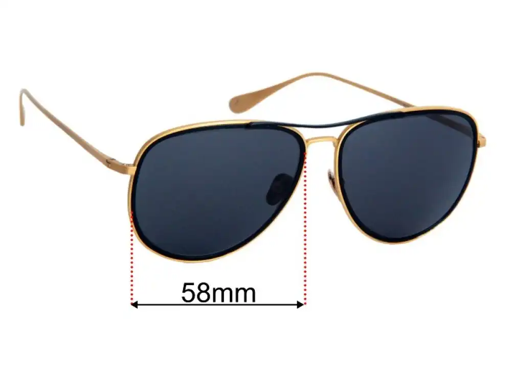 Sunglass Fix Lentes de Repuesto para Maui Jim MJ554 Fair Winds - 58mm Wide Sunglass Fix Lentes de Repuesto para Maui Jim MJ554 Fair Winds - 58mm Wide