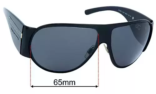 Sunglass Fix Lentes de Repuesto para Dolce & Gabbana DG2064 - 65mm Wide Dolce & Gabbana DG2064 Lentes de Repuesto 65mm wide