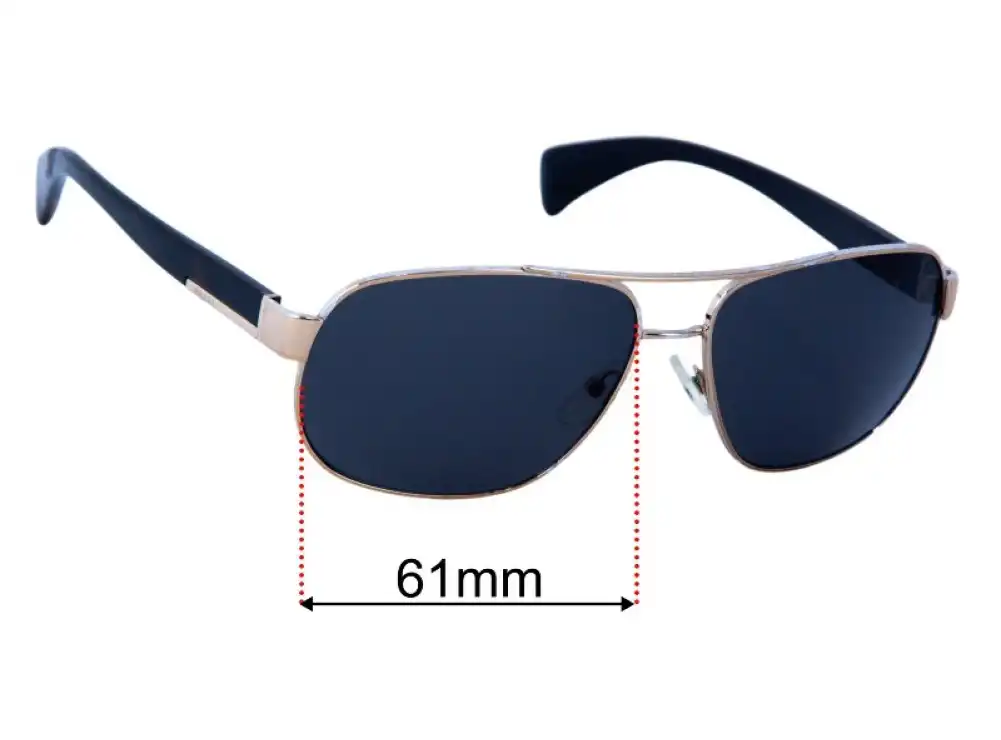 Sunglass Fix Lentes de Repuesto para Prada PR52PS - 61mm Wide Sunglass Fix Lentes de Repuesto para Prada PR52PS - 61mm Wide