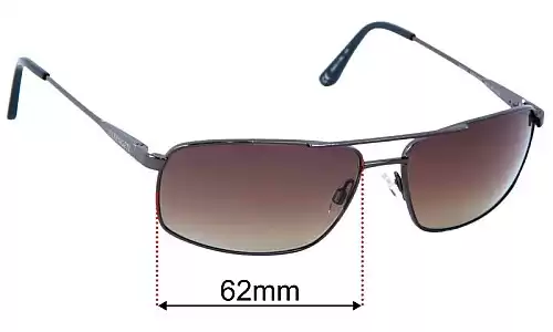 Sunglass Fix Lentes de Repuesto para Serengeti Anzio II - 62mm Wide Serengeti Anzio II Lentes de Repuesto 62mm wide