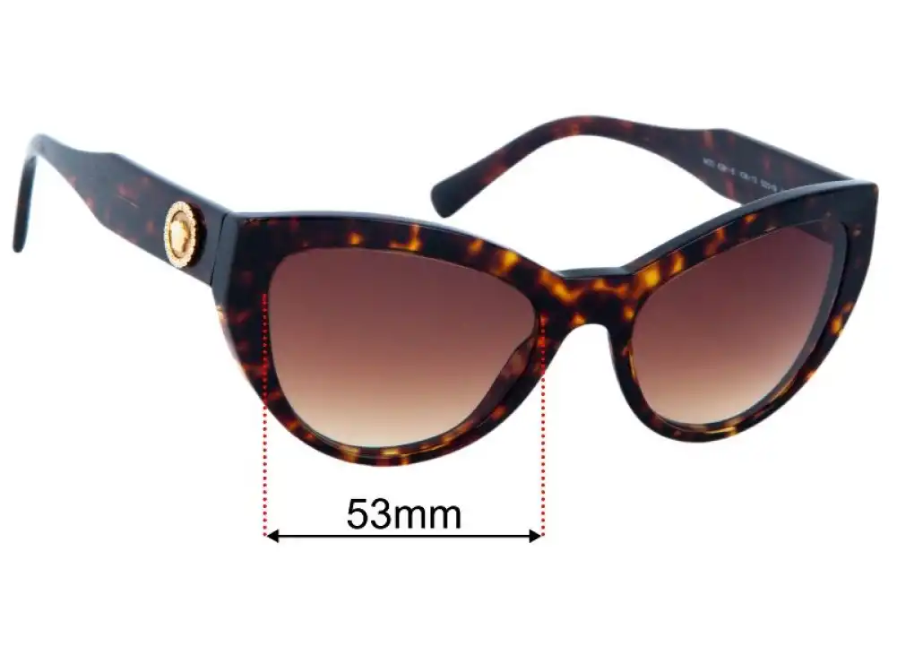 Sunglass Fix Lentes de Repuesto para Versace MOD 4381-B - 53mm Wide Sunglass Fix Lentes de Repuesto para Versace MOD 4381-B - 53mm Wide