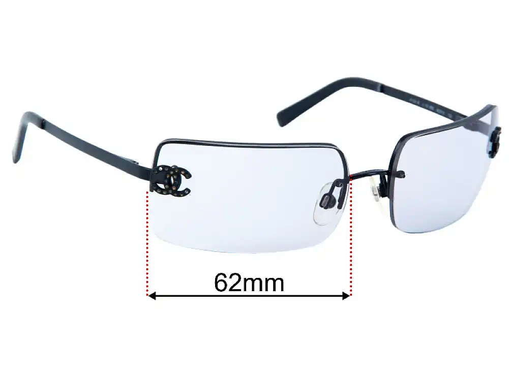 Sunglass Fix Lentes de Repuesto para Chanel 4104-B - 62mm Wide Sunglass Fix Lentes de Repuesto para Chanel 4104-B - 62mm Wide