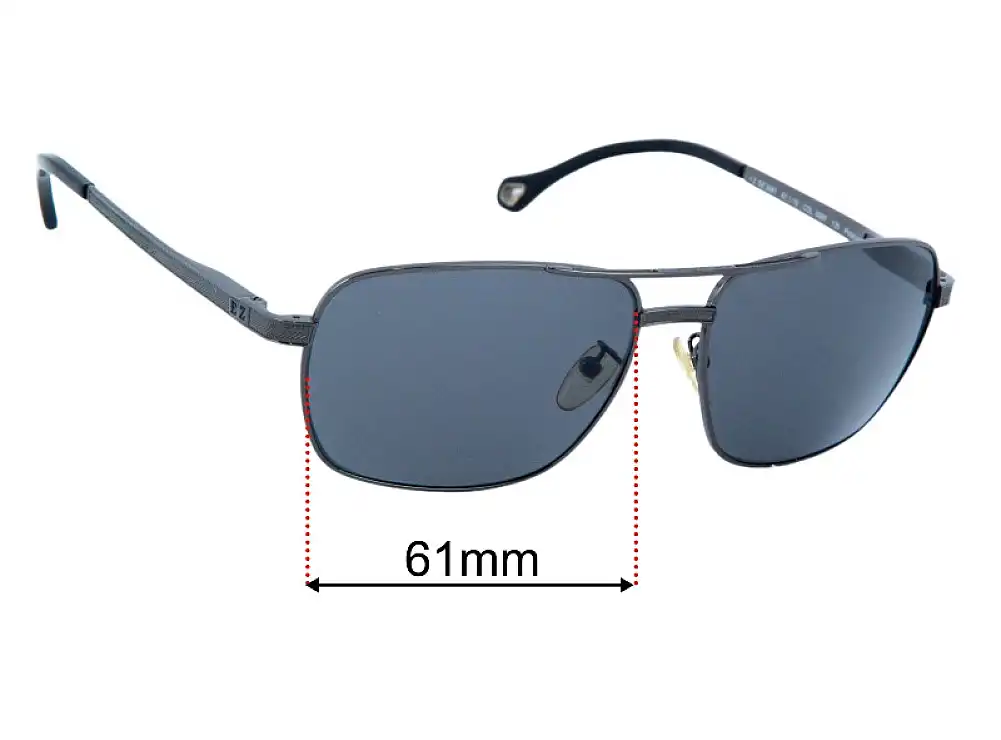 Sunglass Fix Lentes de Repuesto para Ermenegildo Zegna SZ 3281 - 61mm Wide Sunglass Fix Lentes de Repuesto para Ermenegildo Zegna SZ 3281 - 61mm Wide