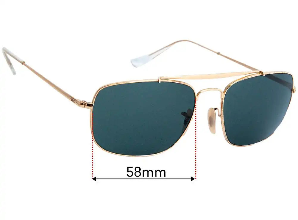 Sunglass Fix Lentes de Repuesto para Ray-Ban RB3560 The Colonel - 58mm Wide Sunglass Fix Lentes de Repuesto para Ray-Ban RB3560 The Colonel - 58mm Wide