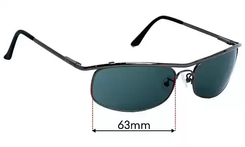 Sunglass Fix Lentes de Repuesto para Ray Ban RB8012 - 62mm Wide Ray Ban RB8012 Lentes de Repuesto 62mm wide