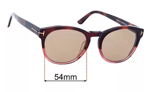 Sunglass Fix Lentes de Repuesto para Tom Ford TF590K - 54mm Wide Tom Ford TF590K Lentes de Repuesto 54mm wide