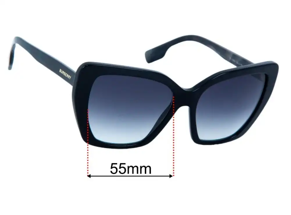 Sunglass Fix Lentes de Repuesto para Burberry B 4366 - 55mm Wide Sunglass Fix Lentes de Repuesto para Burberry B 4366 - 55mm Wide