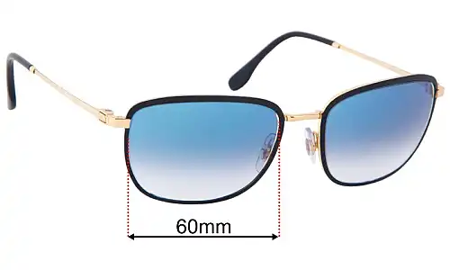 Sunglass Fix Lentes de Repuesto para Ray-Ban RB3705 - 60mm Wide Ray-Ban RB3705 Lentes de Repuesto 60mm wide